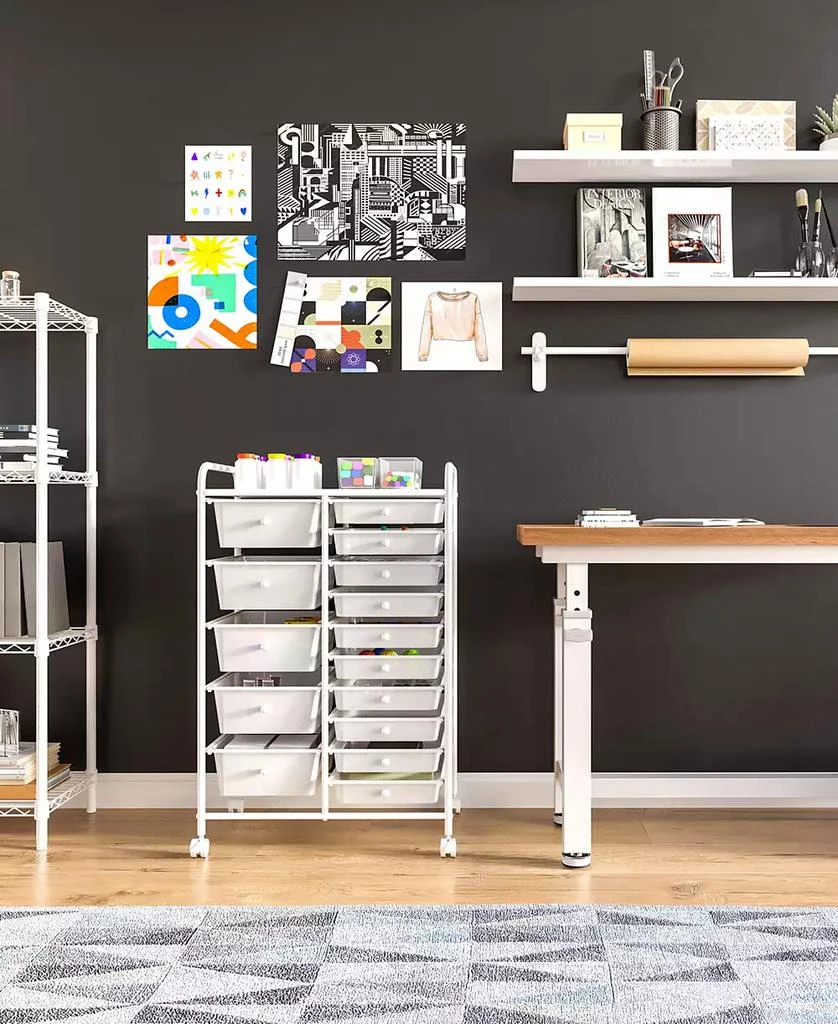 Seville Classics 15-Drawer Organizer Cart 4