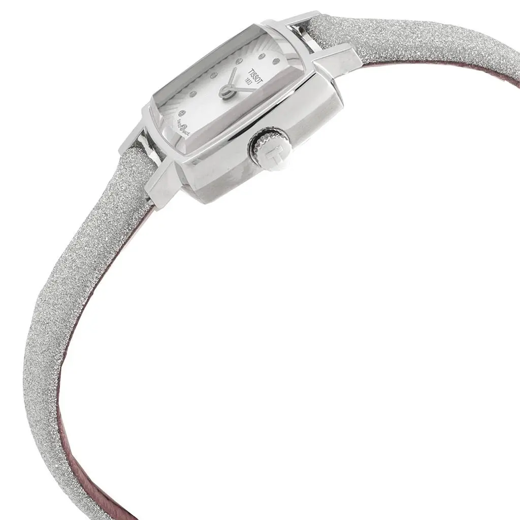 Tissot Lovely Square Festive Kit Quartz Diamond Silver Dial Ladies Watch T0581091703602 2