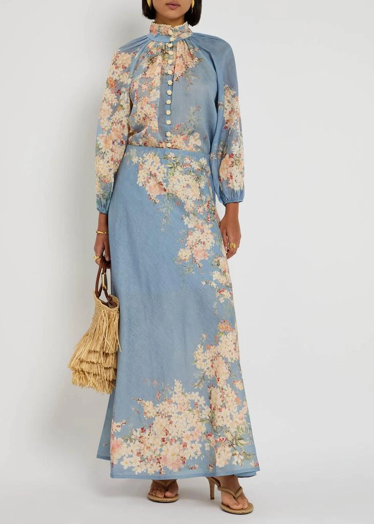 Zimmermann Cascadian floral-print ramie blouse 4