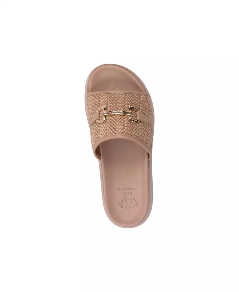 GC Shoes Women's Sari Woven Platform Wedge Sandals 4