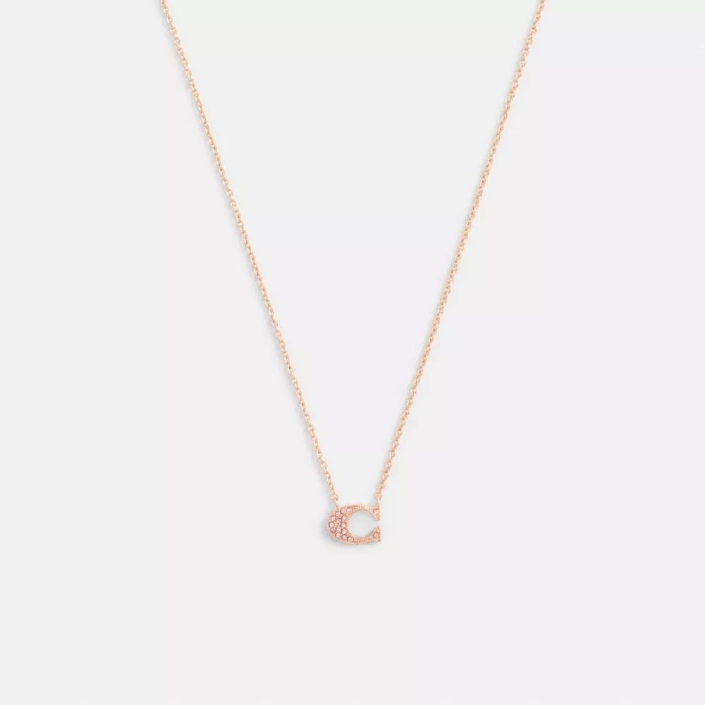 Coach Pave Signature Necklace