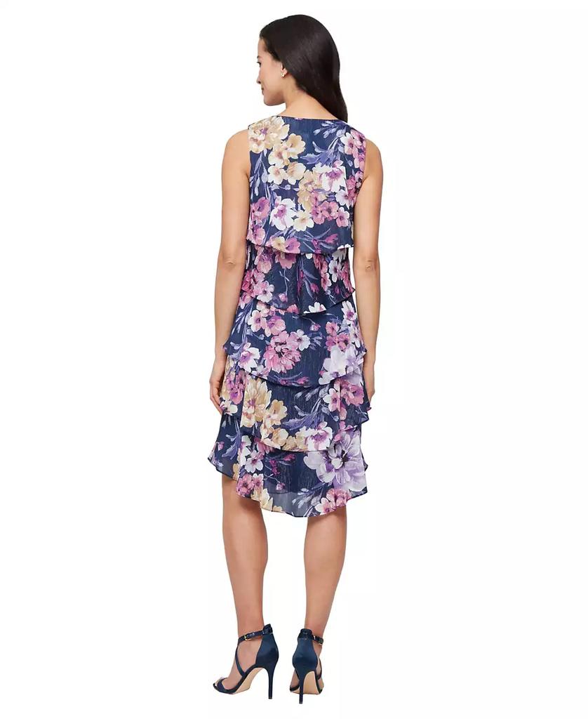 SL Fashions Women's Sleeveless Chiffon A-Line Dress