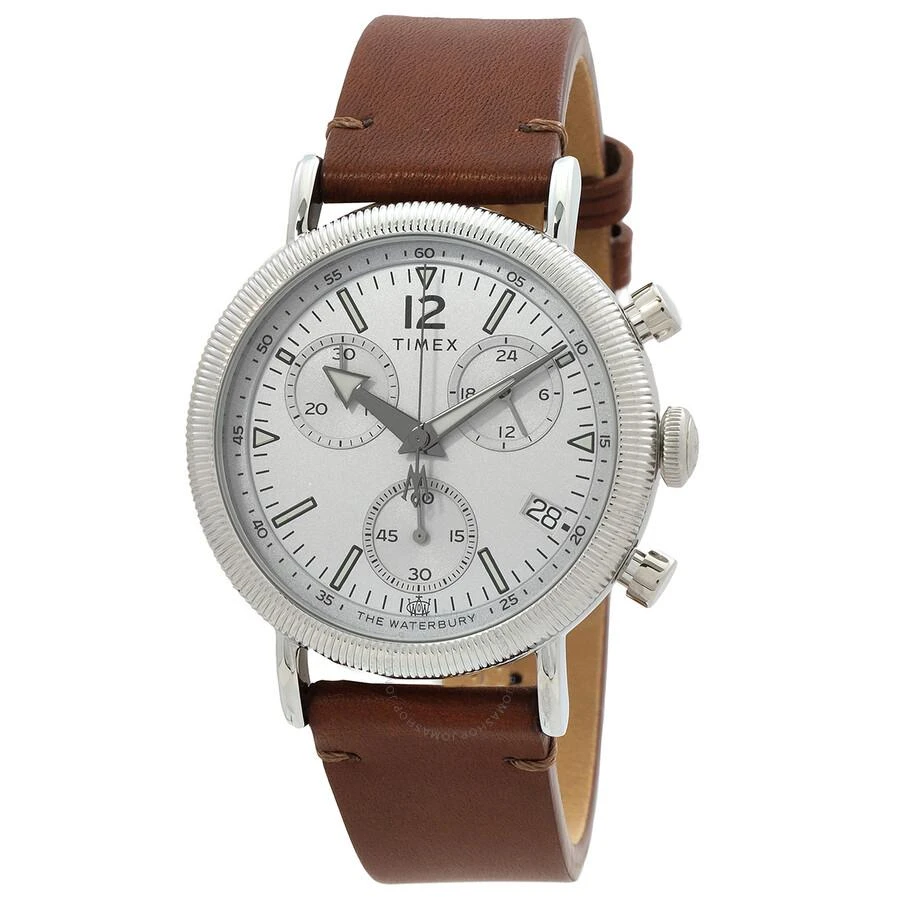 Timex Waterbury Chronograph Quartz Silver Dial Men's Watch TW2W20800 1