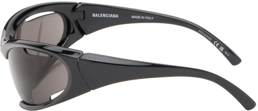 Balenciaga Black Dynamo Rectangle Sunglasses 3