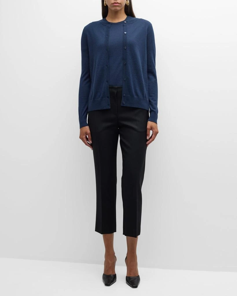 Neiman Marcus Cashmere Crewneck Cardigan 2