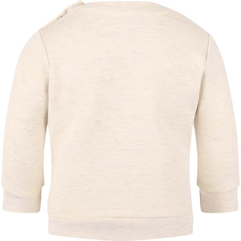Steiff Logo bear sweatshirt in melange beige