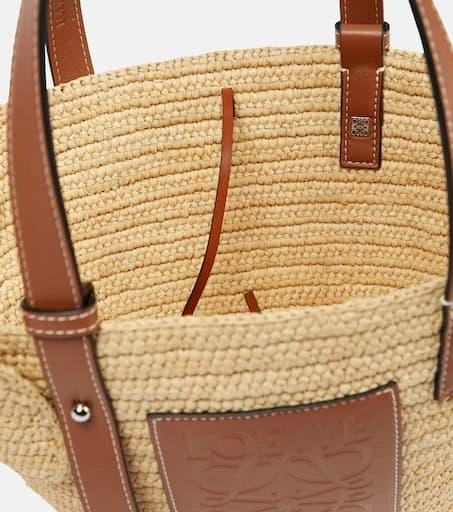 Loewe Elephant Small raffia basket bag 3