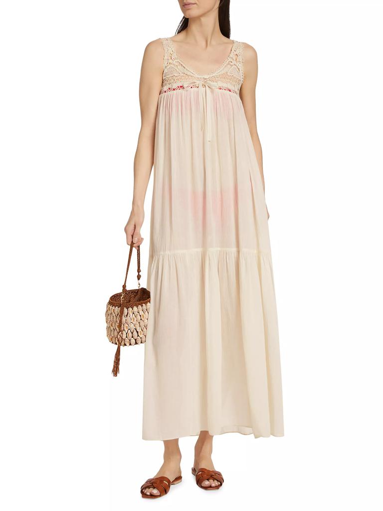 Ulla Johnson Rowena Lace-Trimmed Cotton Cover-Up Dress