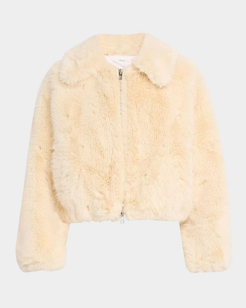 A.L.C. Esme Embellished Faux Fur Jacket 1