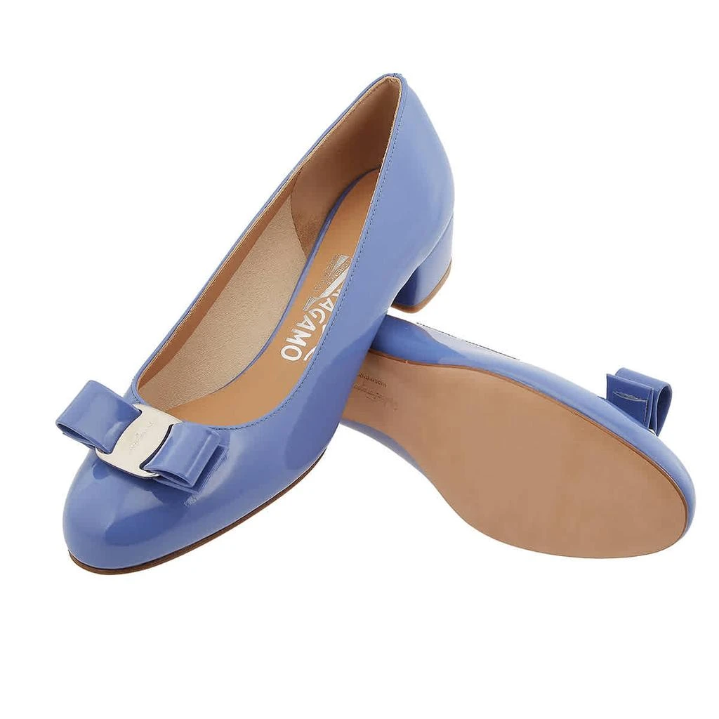 Ferragamo Salvatore Ferragamo Blue Vara Bow Pump Shoe 2