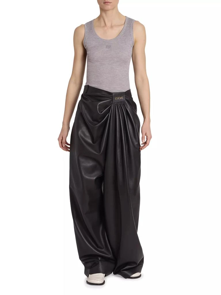 Loewe Draped Leather Trousers 2