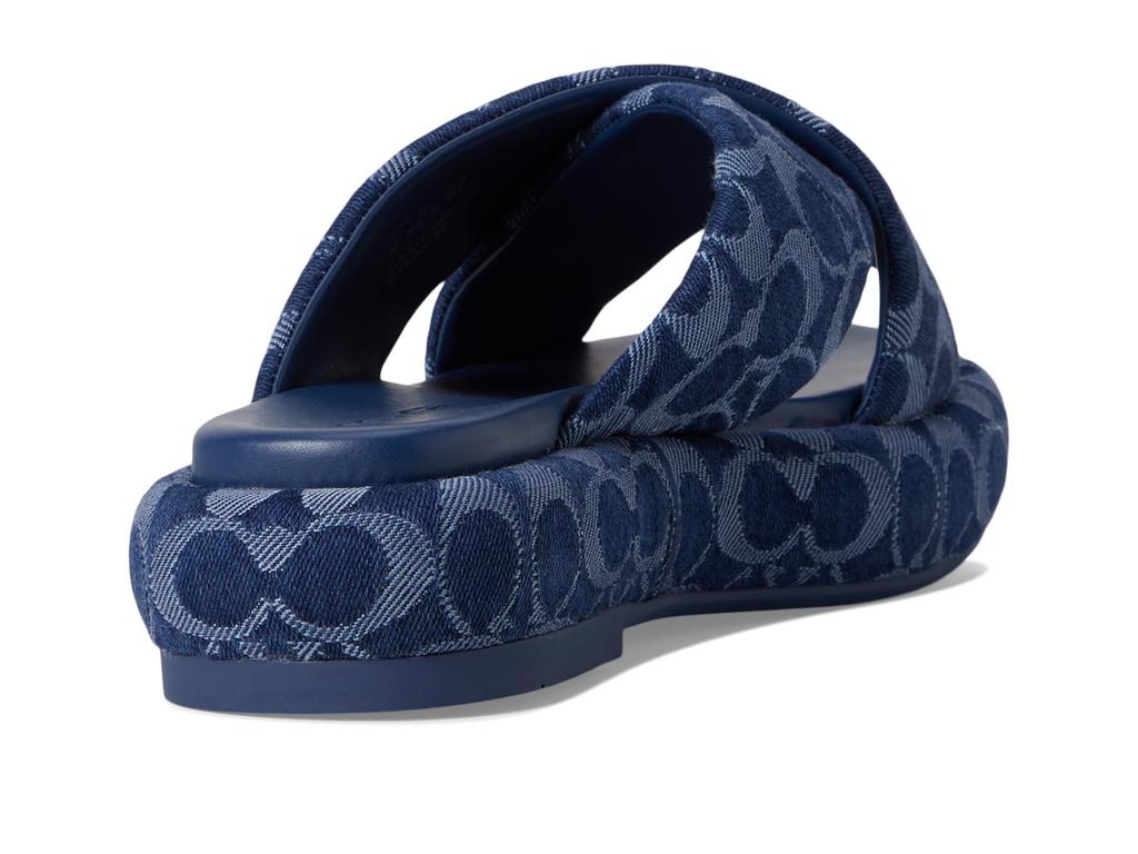 【COACH】Women's Penelope Signature C Sandals COACH Penelope Signature C Denim Platform Slide Sandals