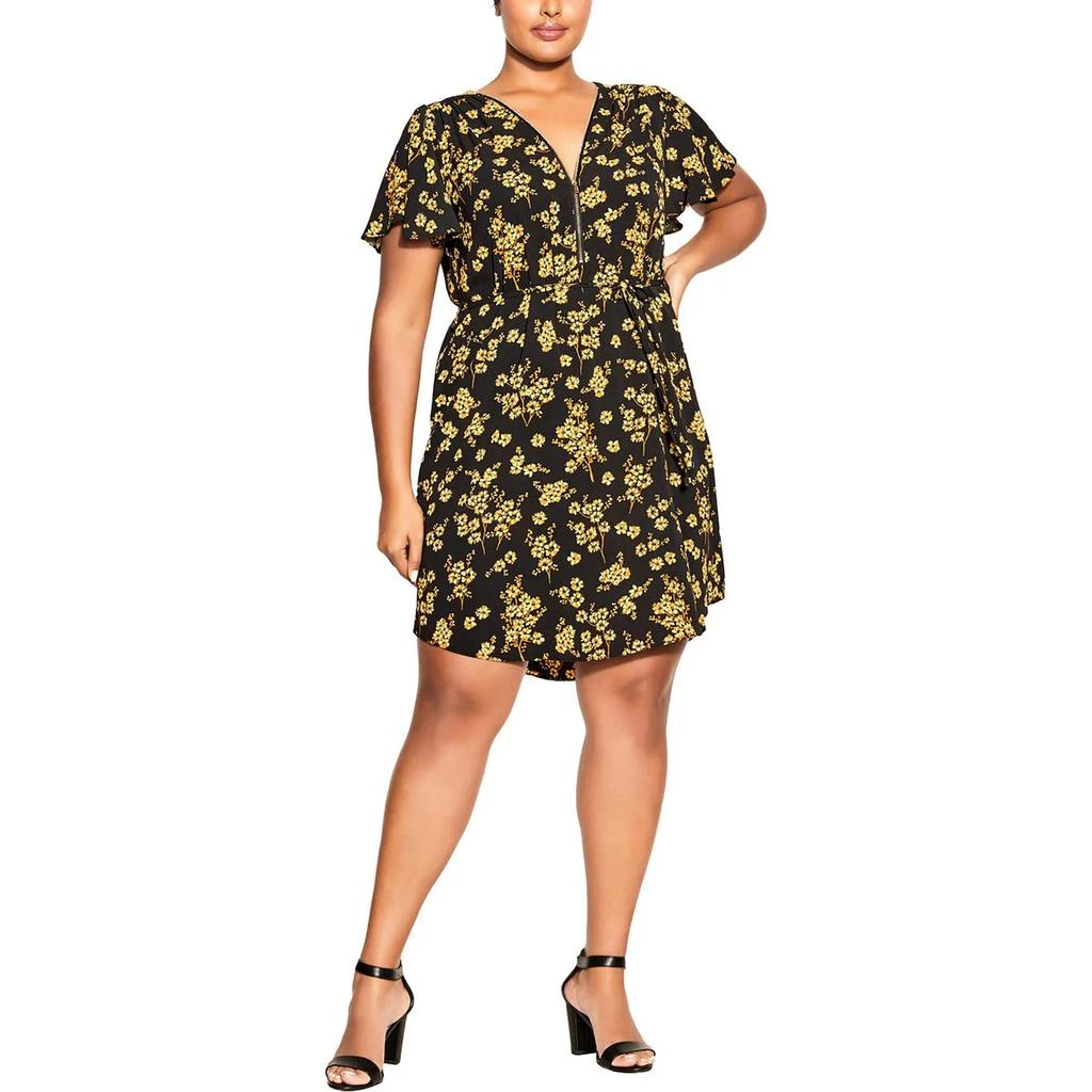 City Chic Plus Womens Daytime Short Mini Dress 3