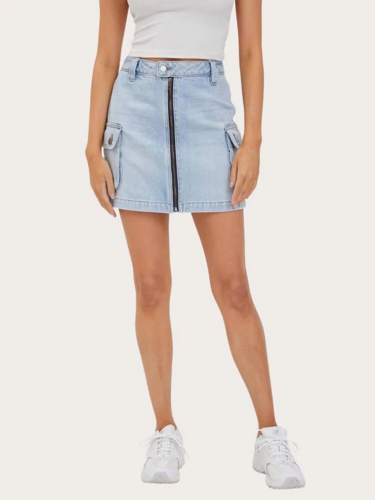 CELLO A-Line Cargo Skirt In Blue 1