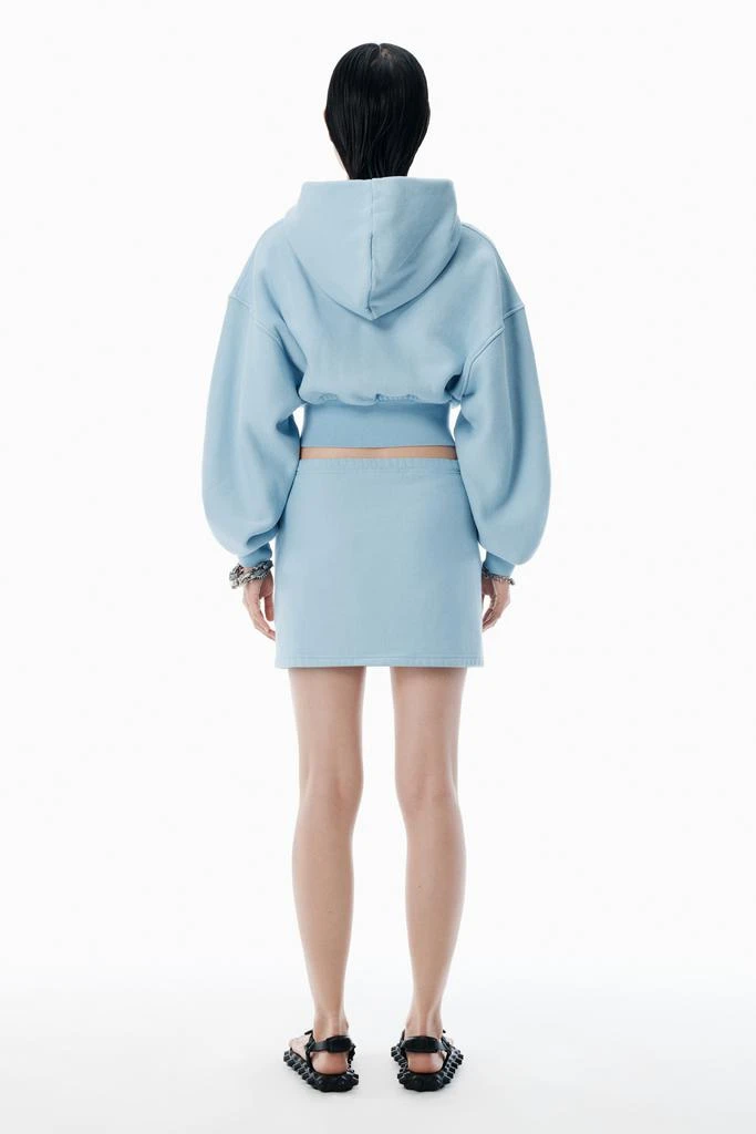 Alexander Wang Light Blue Cropped Zip-Up Hoodie 4