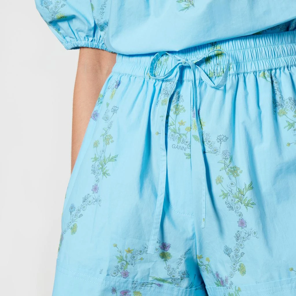 Ganni x Coggles Floral-Print Organic Cotton Shorts 4