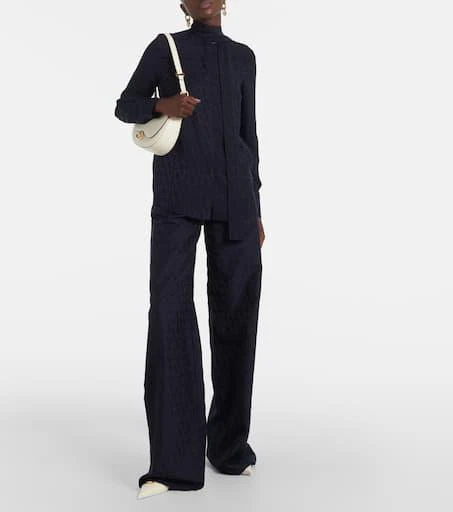 Valentino Cotton poplin wide-leg pants 2