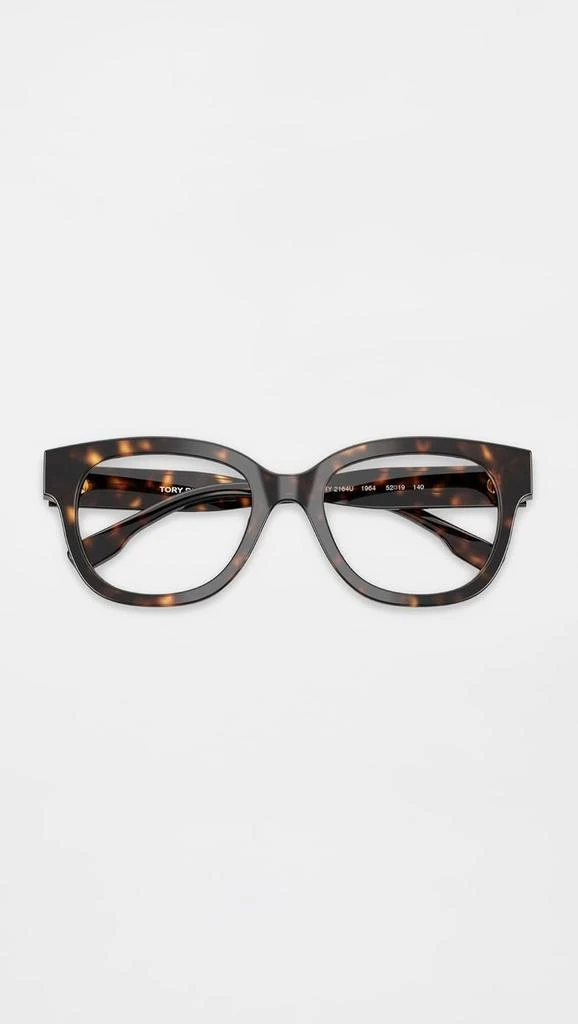 undefined Tory Burch Women
s Square Eyeglasses, Dark Tortoise, One Size 4
