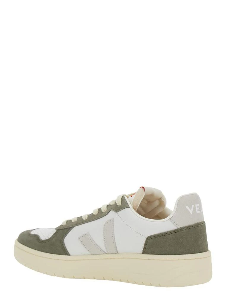 Veja 'V-82' Green Low Top Sneakers With Logo Patch On Tongue And Side And Logo Lettering On The Heel In Leather Unisex 3