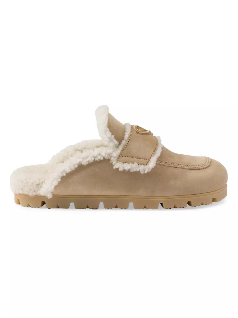 Prada Suede and Shearling Slippers 1