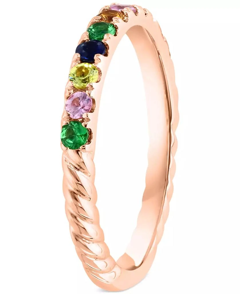 LALI Jewels Multicolor Sapphire (3/8 ct. t.w.) 
Tsavorite (1/8 ct. t.w.) Band Ring in 14k Rose Gold 2