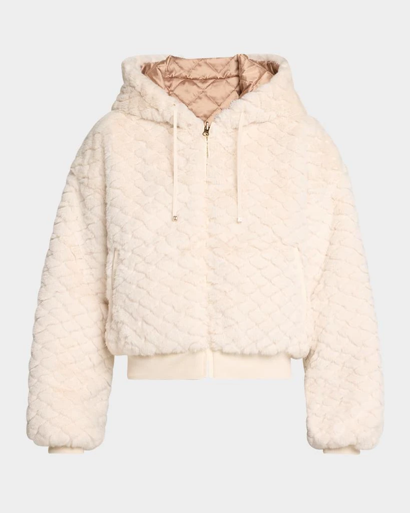 Blanc Noir Fawn Reversible Faux Fur Hoodie 1