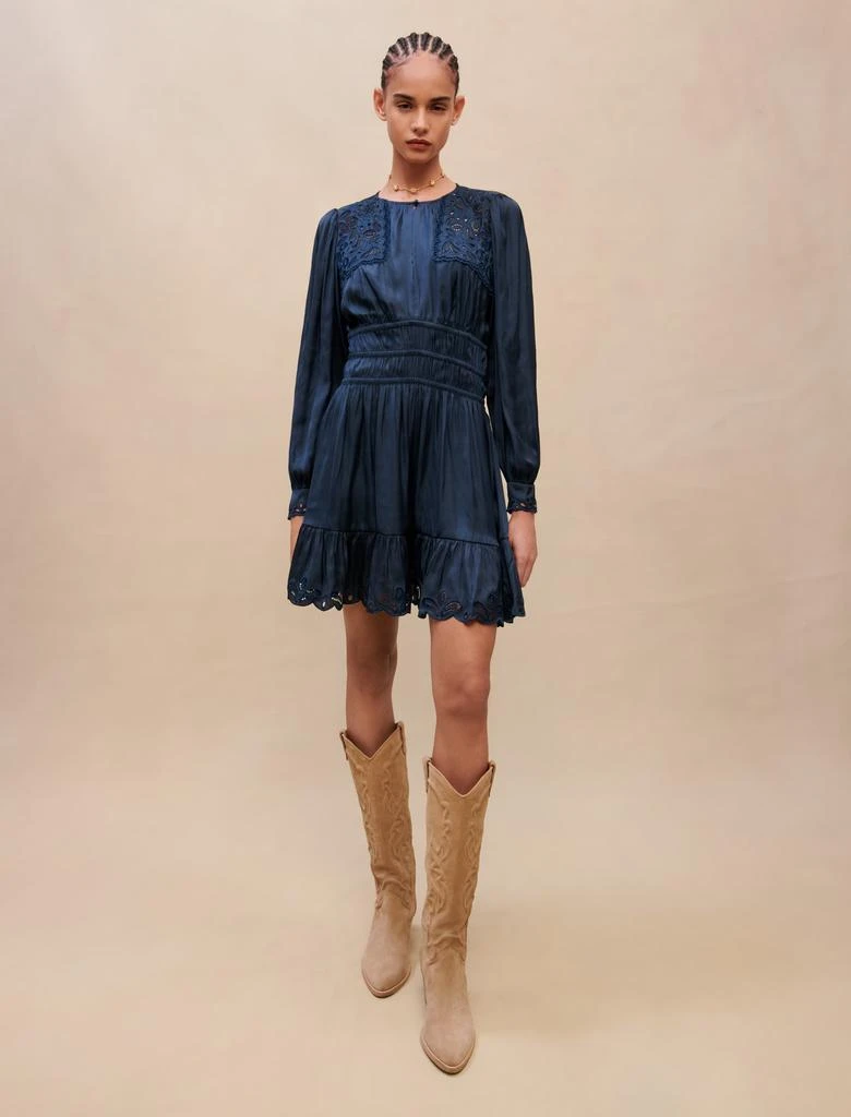 Maje Maje Woman's polyester Embroidery: Embroidered smocked dress for Spring/Summer 1