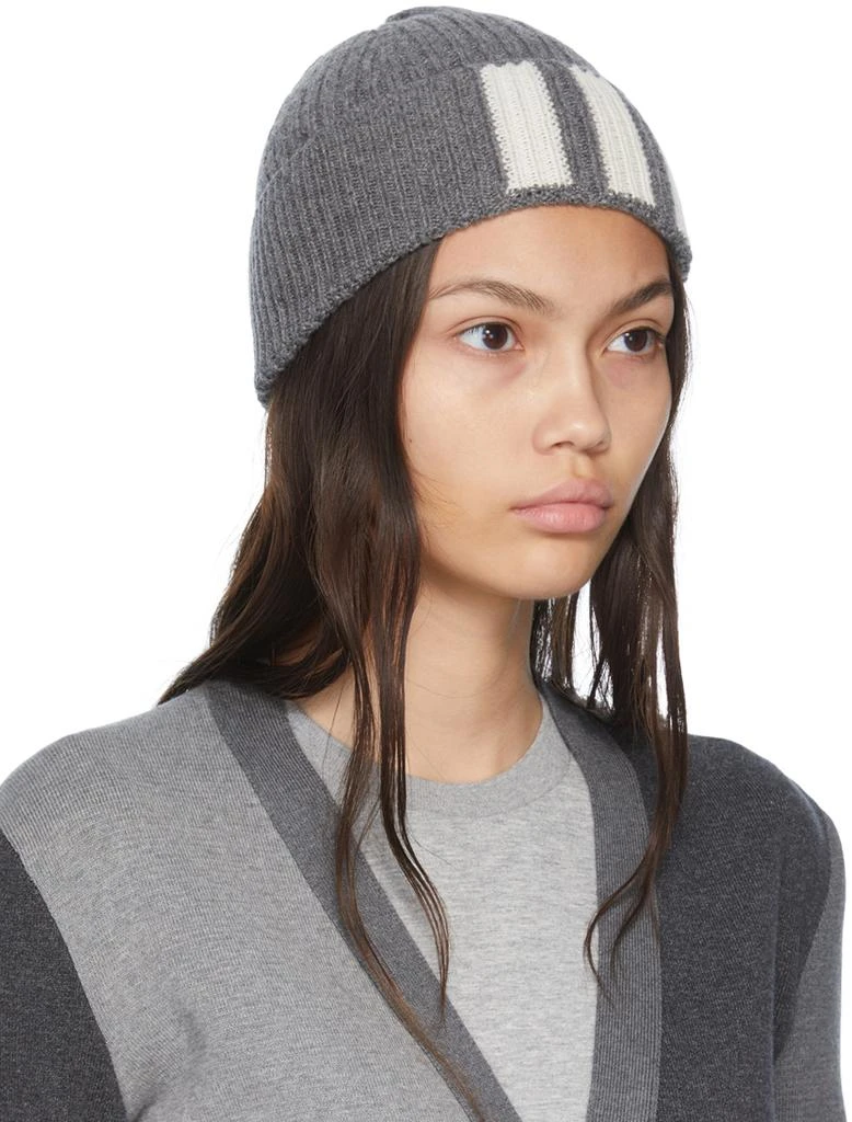 Thom Browne Gray Cashmere 4-Bar Beanie 2