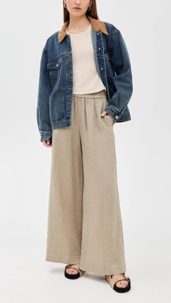 James Perse Lightweight Linen Culotte Pants 4