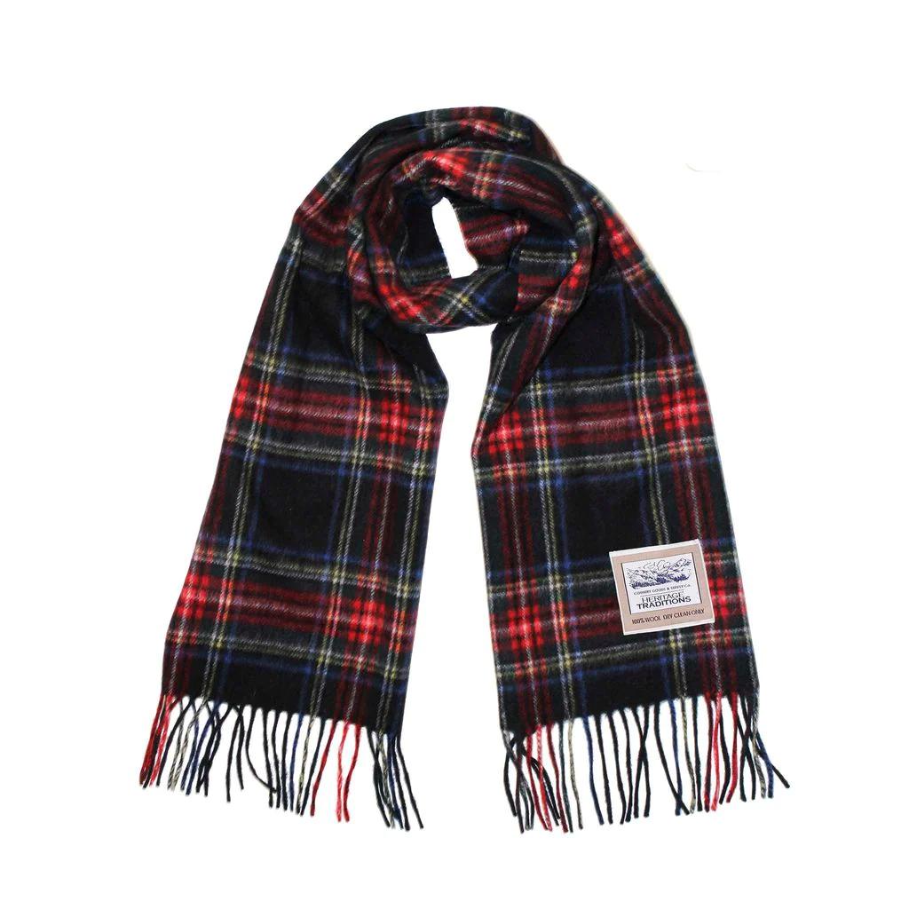 Heritage Heritage Traditions - Black Stewart Tartan Woollen Scarf