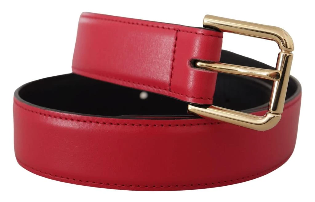 Dolce 
Gabbana Calf Leather gold Tone Logo Metal Buckle Women
s Belt 2