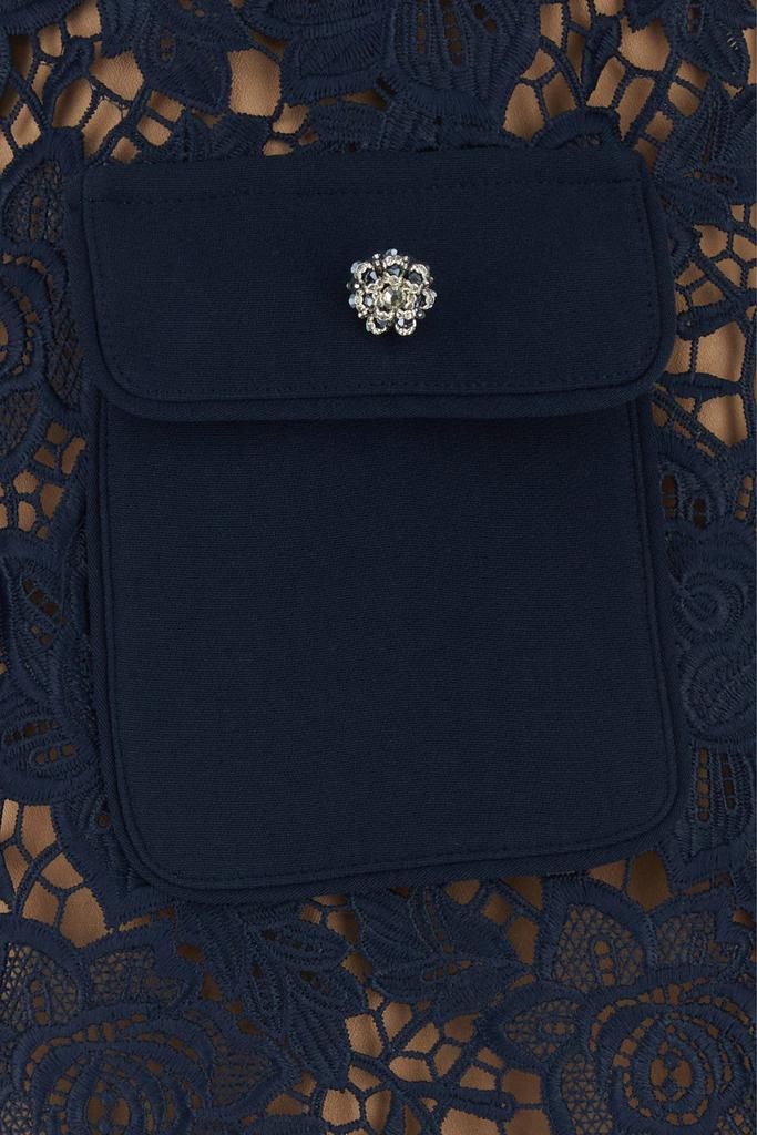 Self Portrait Navy blue lace dress