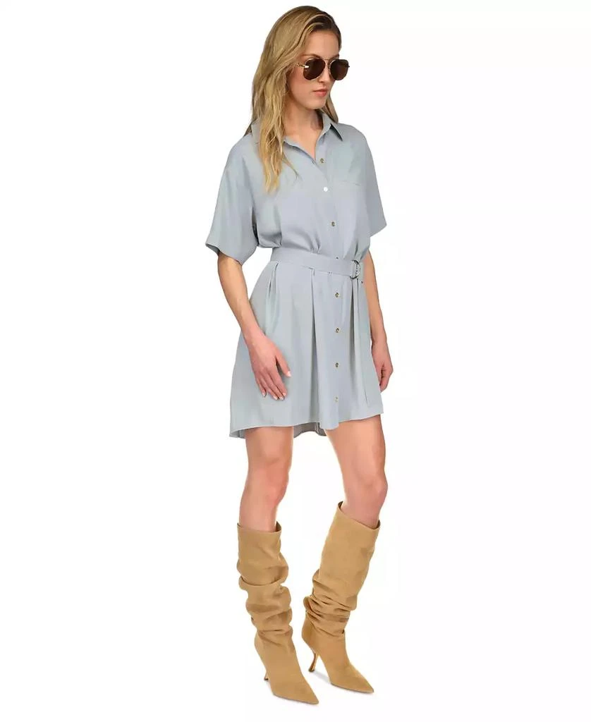 Michael Kors Women's Chambray Pleated-Back Shirtdress 4