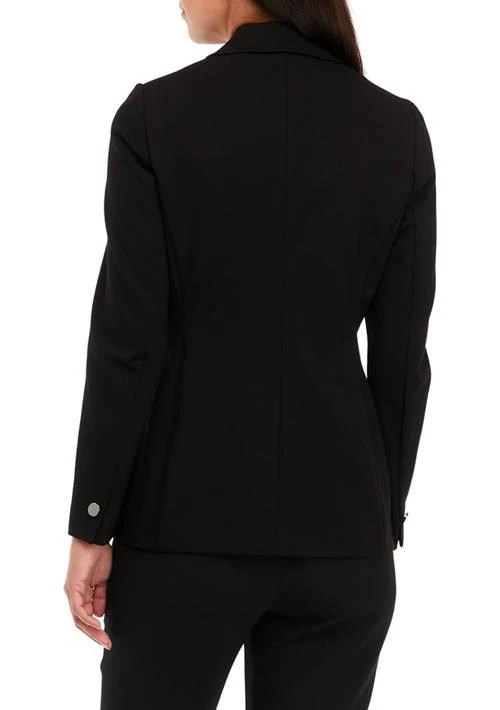 THE LIMITED Limited Womens Compression One Button Patch Pocket Jacket 2