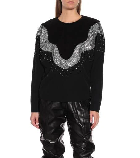 Isabel Marant Valia embellished wool top 5