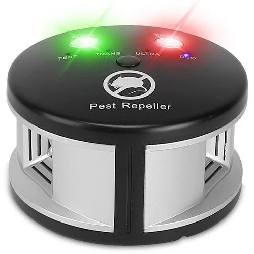 Fresh Fab Finds 360° Ultrasonic Pest Repeller Electronic Plug-In Pest Control Mouse Chaser Blocker Repellent Deterrent With Pressure Wave & Ultrasonic Sound Black 1