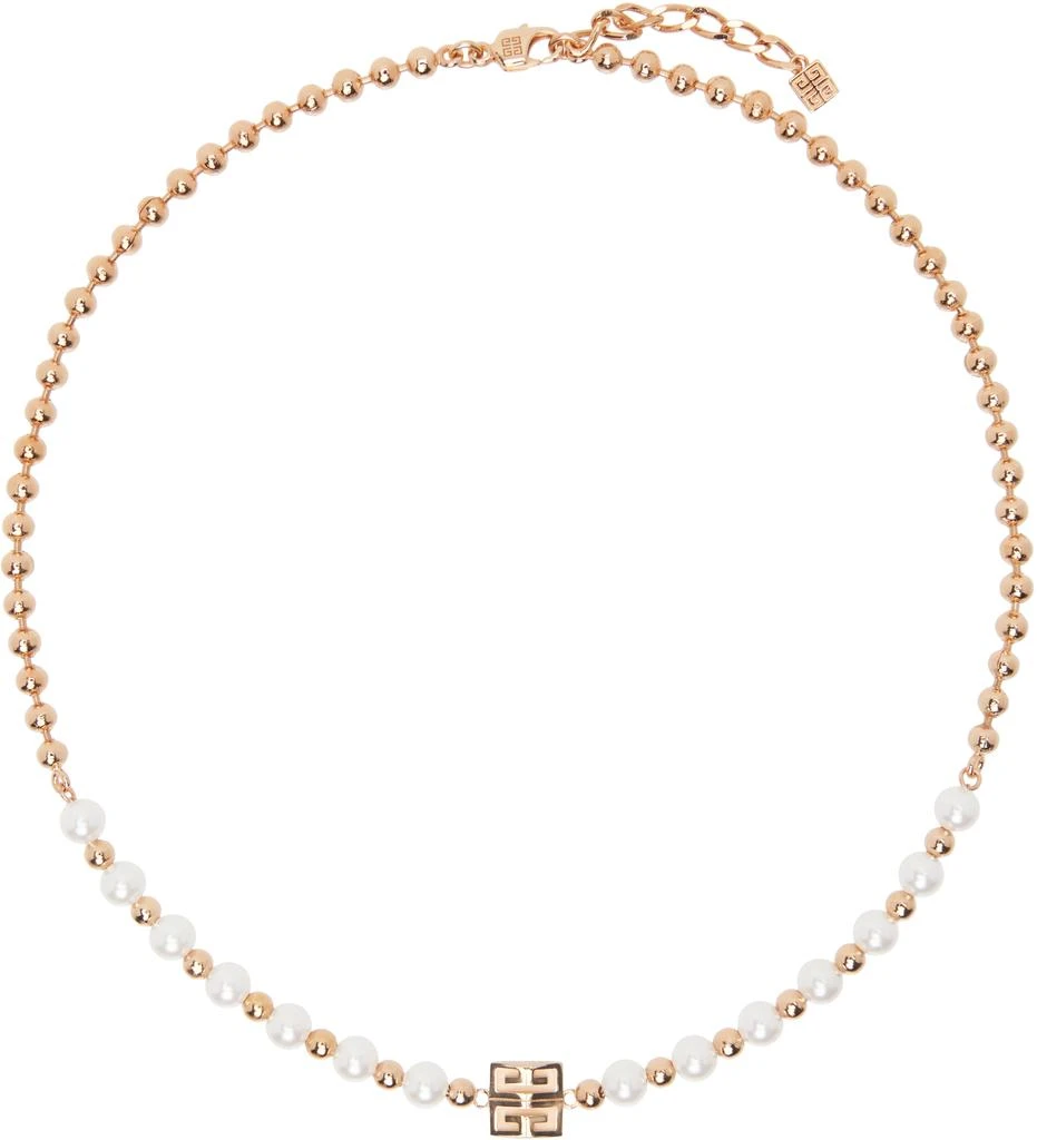 Givenchy Rose Gold 4G Pearl Necklace 1
