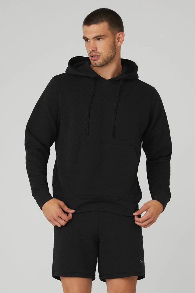 Alo Quilted Stadium Hoodie - Black 1