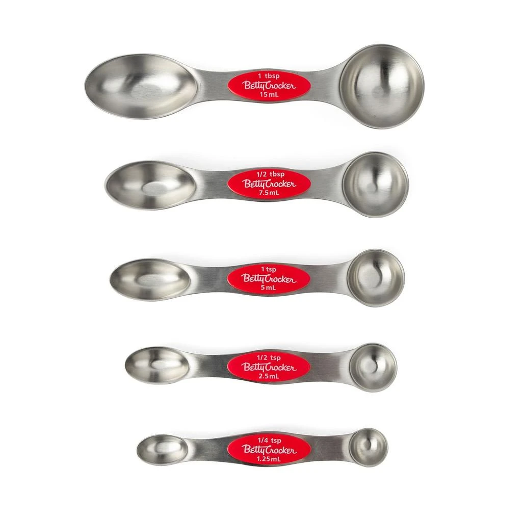 Betty Crocker 5 Piece Stainless Steel Measuring Spoons Set