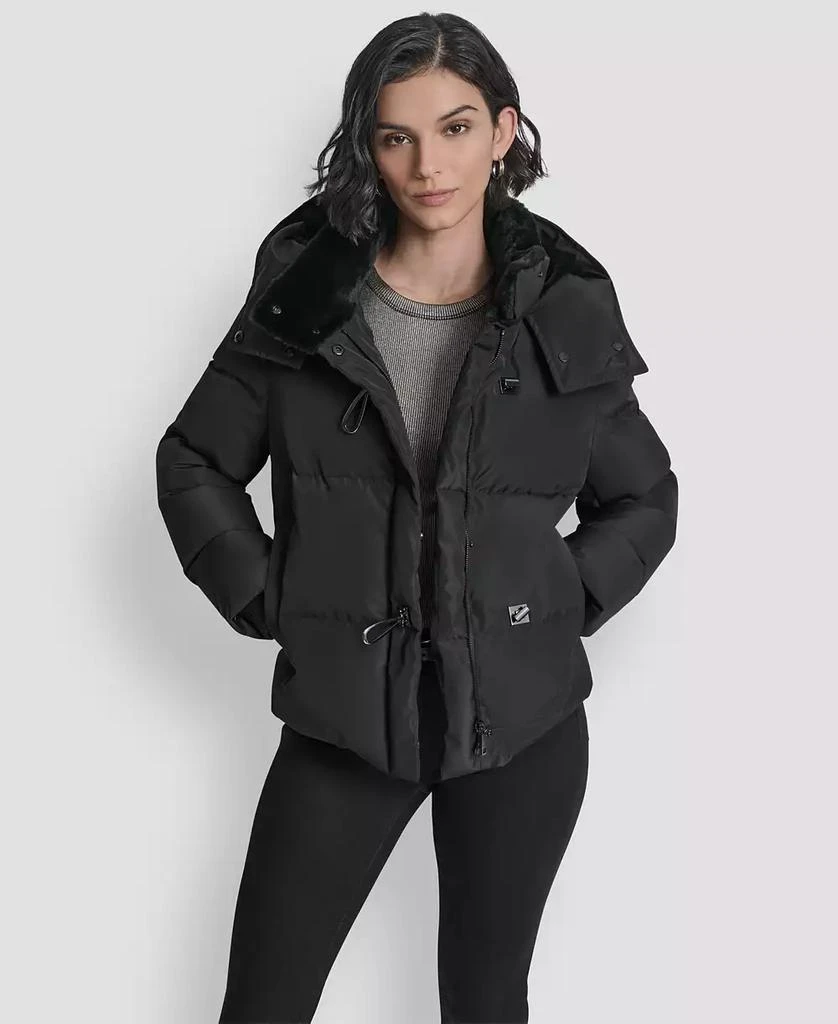 Shop Women's Shirt Toggle Hooded Puffer Coat on Sale at