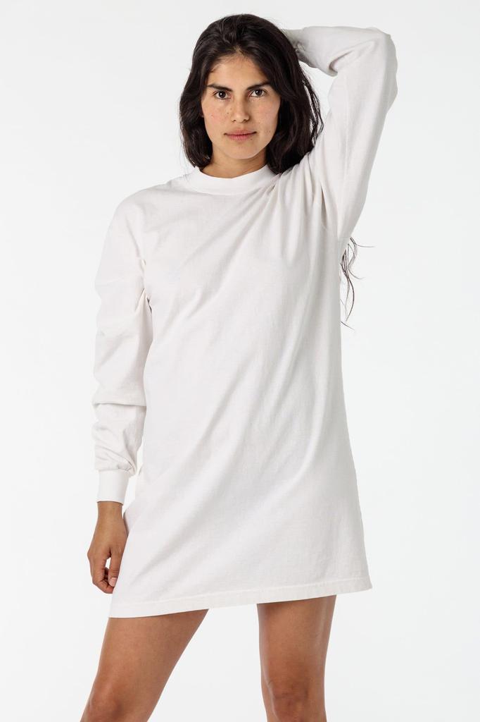 Los Angeles Apparel 1837GD - Long Sleeve Garment Dye Mockneck Dress