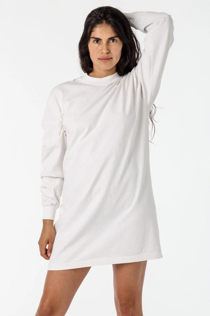 Los Angeles Apparel 1837GD - Long Sleeve Garment Dye Mockneck Dress 1