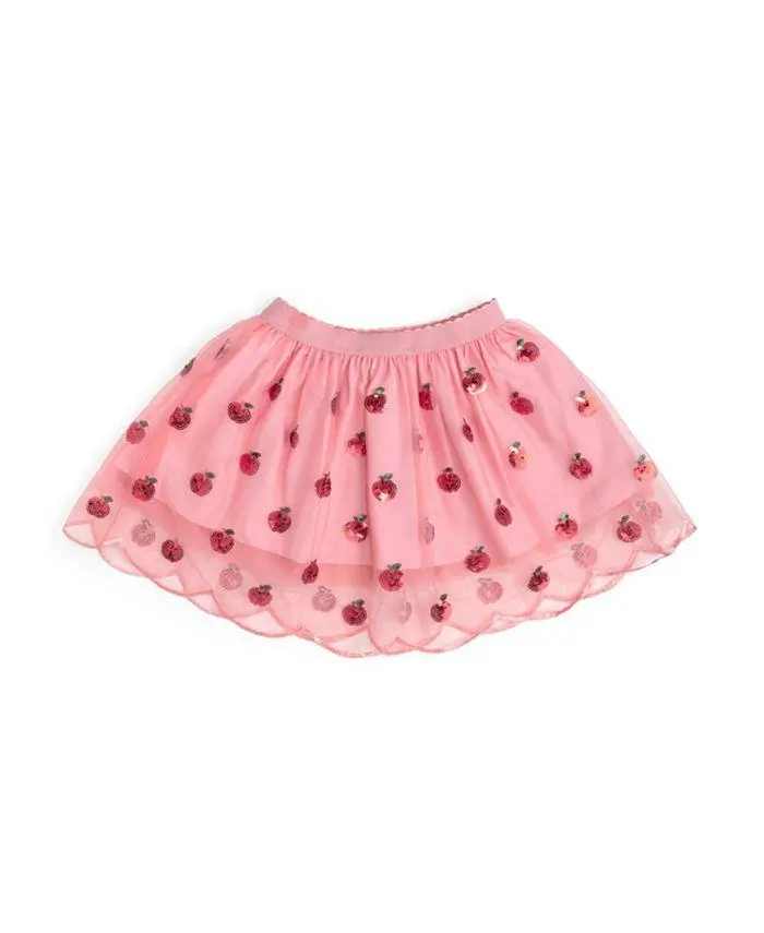 Sweet Wink Girls' Apple Sequin Scalloped Tutu Skirt - Baby, Little Kid, Big Kid