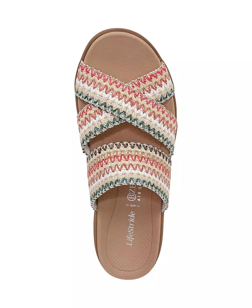 LifeStride Women's Fiona Washable Strappy Slide Wedge Sandals 6