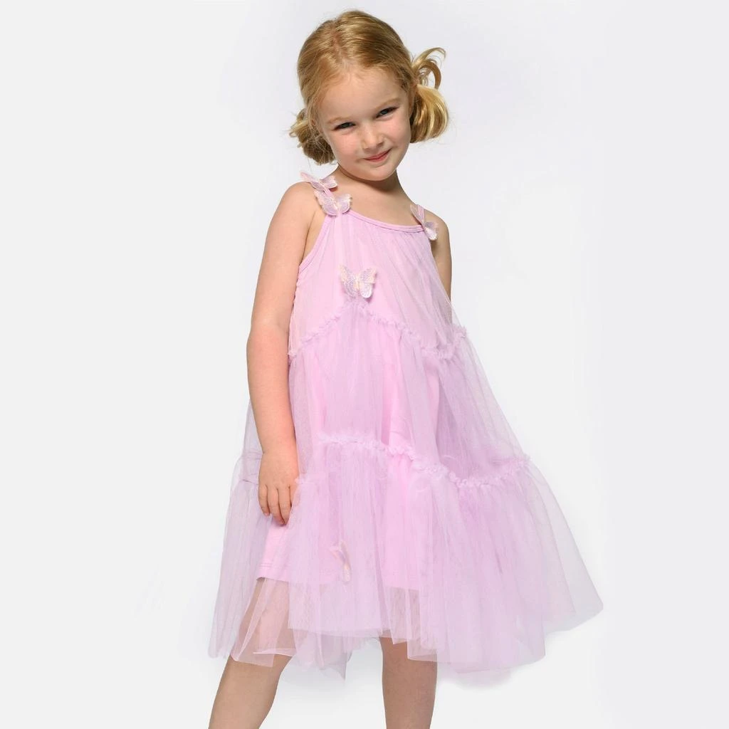 Baby Sara infant-l-toddler-l-little-girl-tiered-mesh-ruffle-butterfly-midi-dress 1