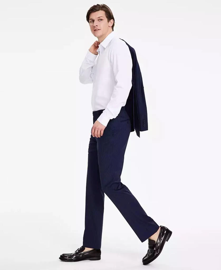 Alfani Men's Navy Slim-Fit Stripe Suit Pants, Created for Macy's 1