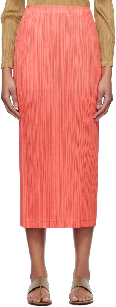 Pleats Please Pink Thicker Bottoms 1 Midi Skirt