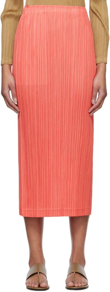 Pleats Please Pink Thicker Bottoms 1 Midi Skirt 1