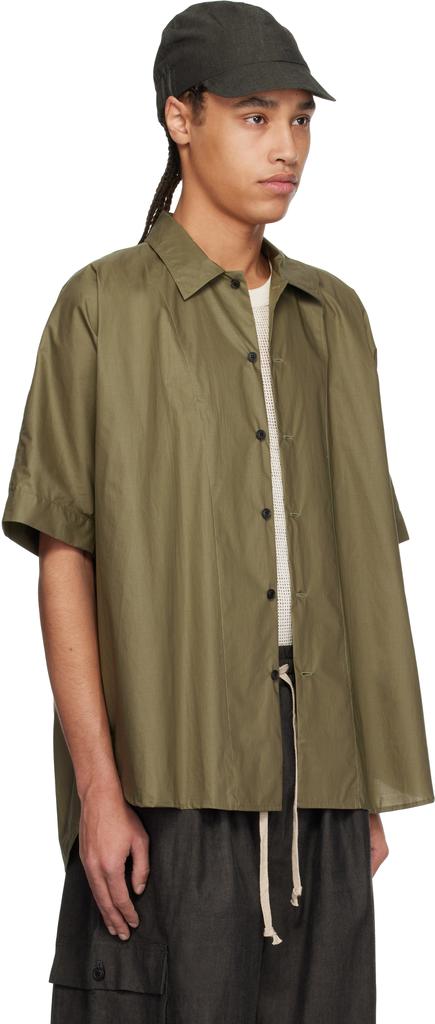 Jan-Jan Van Essche Khaki O-Project Coated Typewriter Short Sleeve Shirt
