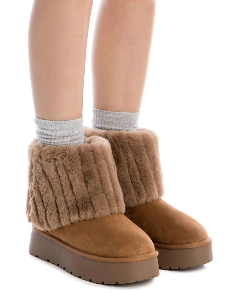 Xti Women's Winter Booties In Camel 3